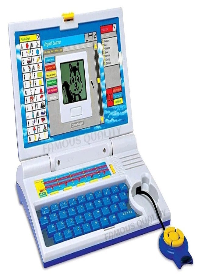 KITMEER english learner educational notebook / laptop with mouse control- Multi color - Image 1